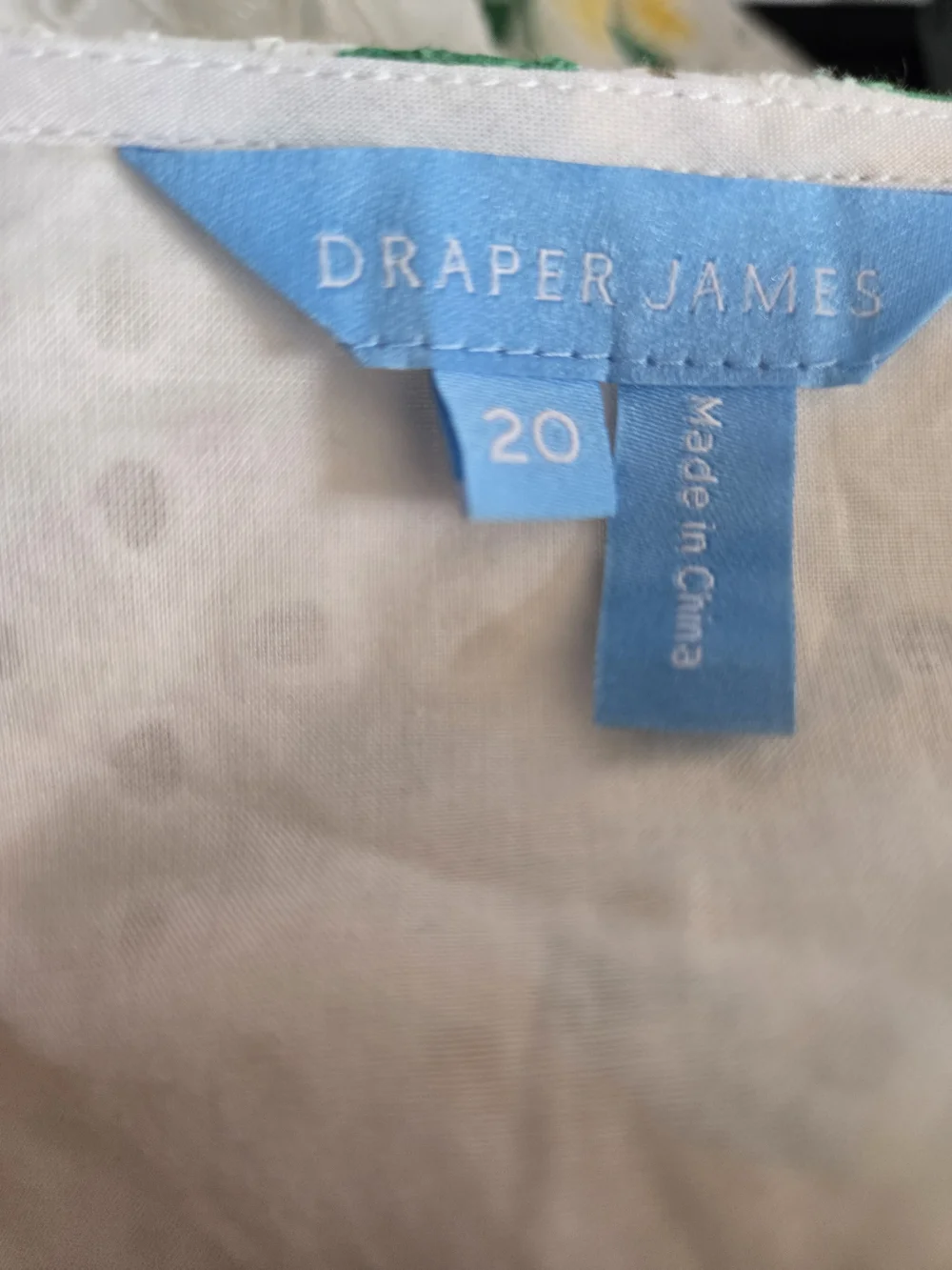 Draper James White Yellow Floral Knee-Length Eyelet Wrap Dress Rare Plus Size 20